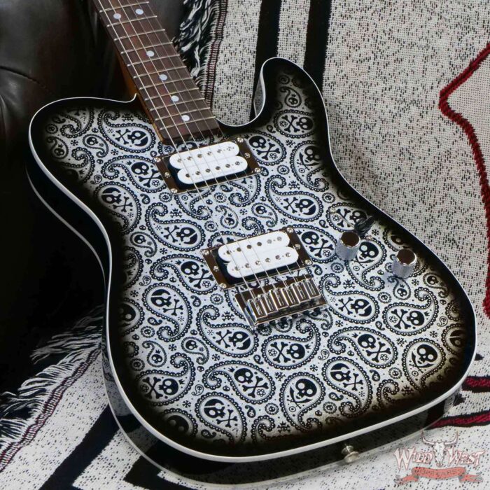 Fender Custom Shop Paul Waller Masterbuilt 1967 Telecaster Custom HH NOS Black Skull Paisley - Image 8