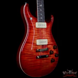 PRS McCarty 594 Soapbar P90 Flame Maple Top Rosewood Fingerboard Blood Orange - Image 4