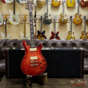 PRS McCarty 594 Soapbar P90 Flame Maple Top Rosewood Fingerboard Blood Orange - Image 12