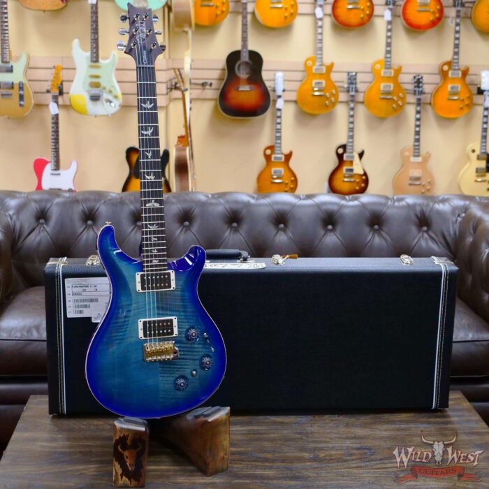 Paul Reed Smith PRS Core Model Flame Maple Top Custom 22 Piezo Rosewood Board Blue Crab Blue Burst - Image 5