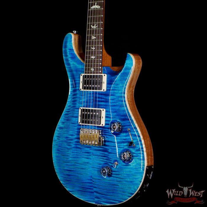 Paul Reed Smith PRS Core Model Custom 24 Piezo P24 Flame Maple Top Indian Rosewood Fingerboard Blue Matteo - Image 2