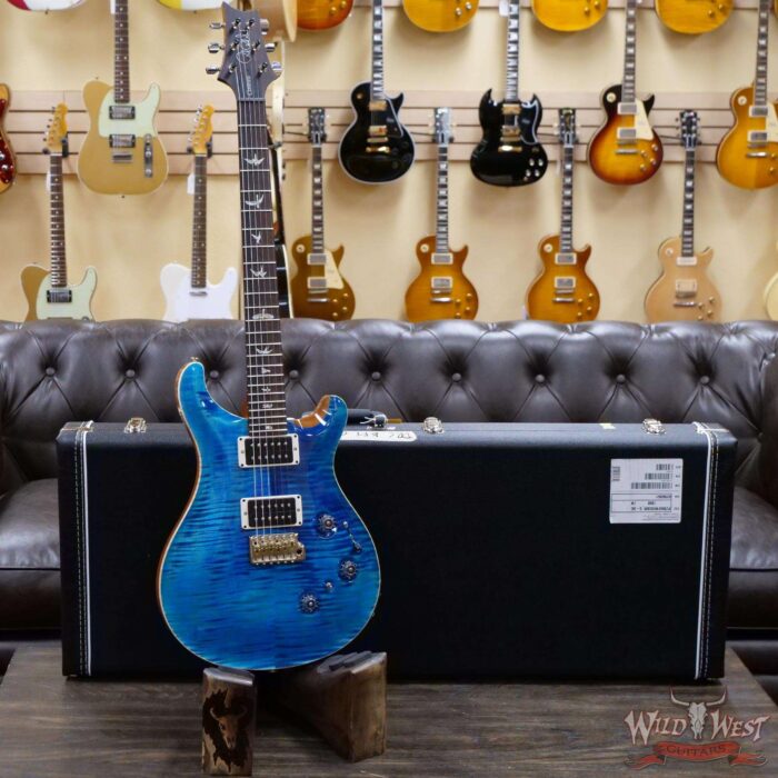 Paul Reed Smith PRS Core Model Custom 24 Piezo P24 Flame Maple Top Indian Rosewood Fingerboard Blue Matteo - Image 6