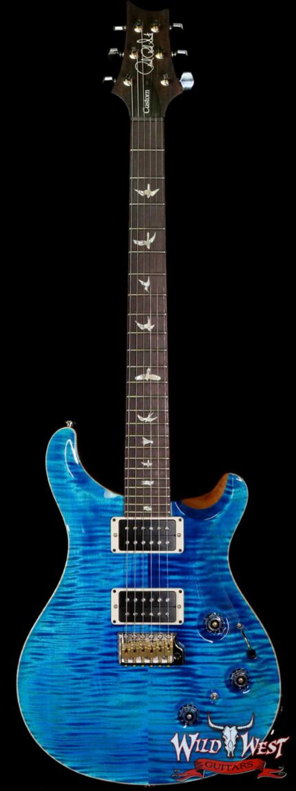 Paul Reed Smith PRS Core Model Custom 24 Piezo P24 Flame Maple Top Indian Rosewood Fingerboard Blue Matteo