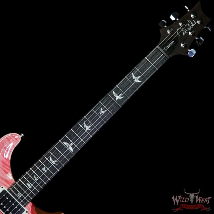 Paul Reed Smith PRS Custom 24 Piezo P24 Flame Maple Top Rosewood Fingerboard Bonnie Pink - Image 8