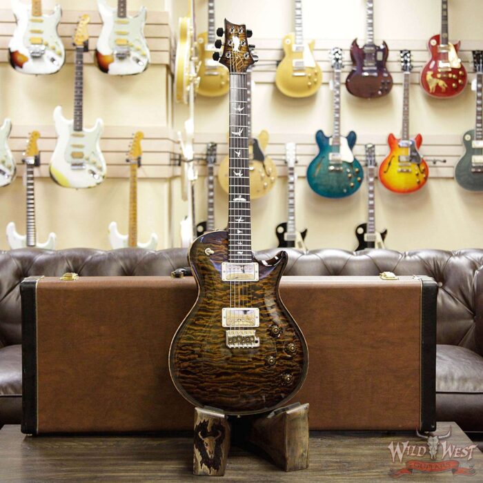PRS Private Stock 6049 Singlecut Tremolo Brazilian Rosewood Neck Ebony Board Tiger Eye Smoked Burst - Image 13