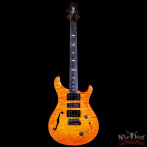 Paul Reed Smith PRS Private Stock PS#10083 Limited Edition Special Semi-Hollow Black Limba Back & Neck Ziricote Board Citrus Glow - Image 3
