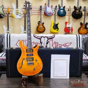 Paul Reed Smith PRS Private Stock PS#10083 Limited Edition Special Semi-Hollow Black Limba Back & Neck Ziricote Board Citrus Glow - Image 6