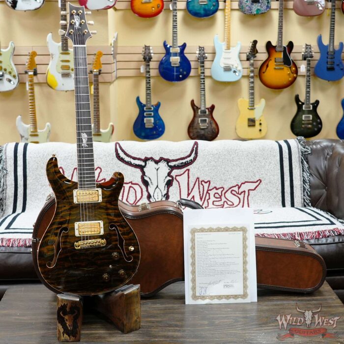 Preowned 2023 Paul Reed Smith PRS Private Stock # 10382 McCarty 594 Hollowbody I Piezo Brazilian Rosewood Fingerboard Tiger Eye 5.40 LBS - Image 7