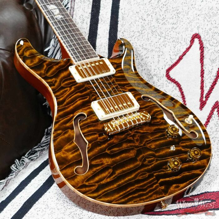 Preowned 2023 Paul Reed Smith PRS Private Stock # 10382 McCarty 594 Hollowbody I Piezo Brazilian Rosewood Fingerboard Tiger Eye 5.40 LBS - Image 10