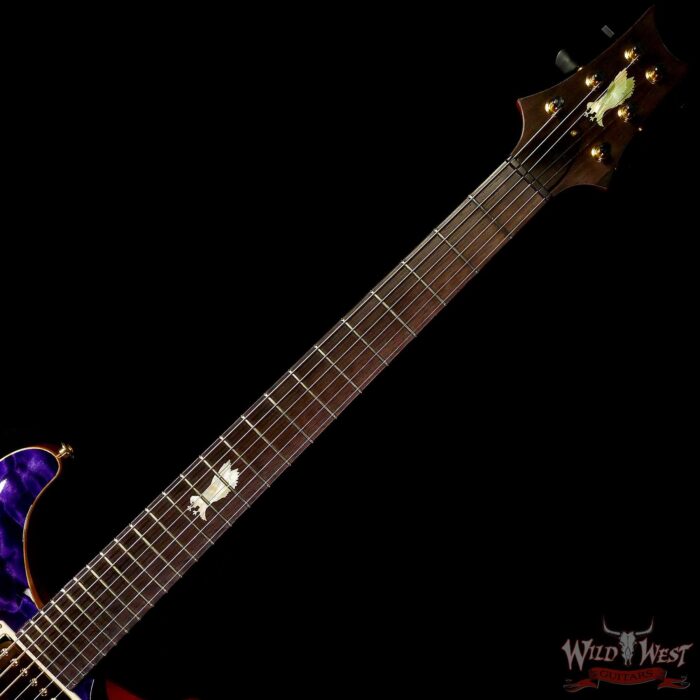 Paul Reed Smith PRS Private Stock # 10386 Quilt Top Custom 24 Piezo Semi-Hollow Stoptail Brazilian Rosewood Fingerboard Indian Ocean Sunset - Image 4