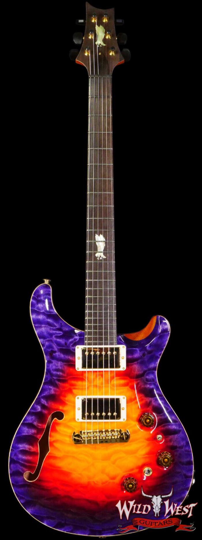 Paul Reed Smith PRS Private Stock # 10386 Quilt Top Custom 24 Piezo Semi-Hollow Stoptail Brazilian Rosewood Fingerboard Indian Ocean Sunset - Image 1