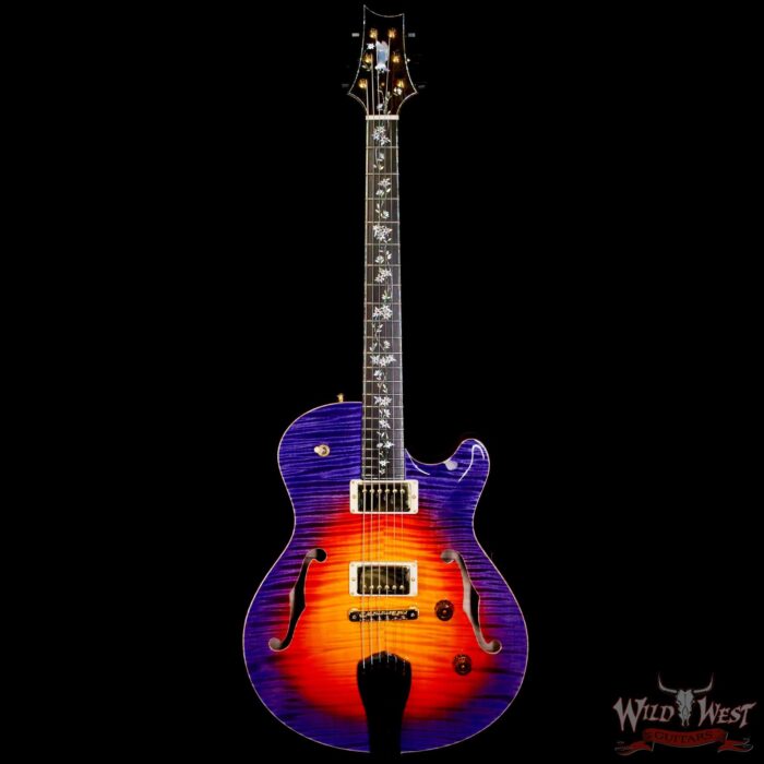 Paul Reed Smith PRS Private Stock # 11066 Singlecut Archtop II Brazilian Rosewood Fingerboard with Tree of Life Inlays Indian Ocean Sunset 5.65 LBS - Image 3