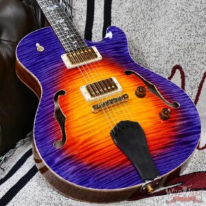 Paul Reed Smith PRS Private Stock # 11066 Singlecut Archtop II Brazilian Rosewood Fingerboard with Tree of Life Inlays Indian Ocean Sunset 5.65 LBS - Image 9