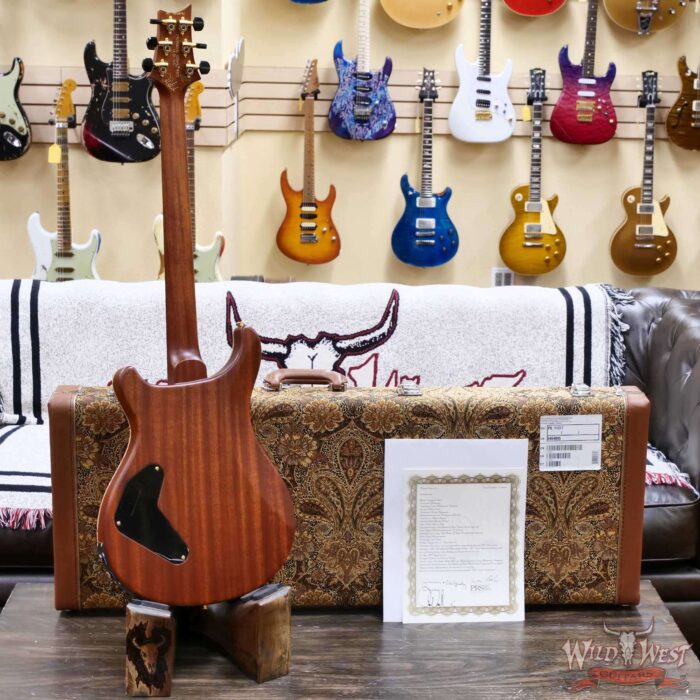 Paul Reed Smith PRS Private Stock # 11317 Custom 24 Piezo Stoptail Maple Burl Top Madagascar Rosewood Fingerboard Bonnie Pink 7.80 lbs - Image 10