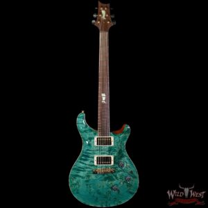 Paul Reed Smith PRS Private Stock # 11320 Custom 24 Piezo Stoptail Burl Maple Top Madagascar Rosewood Fingerboard Bahamian Blue 7.95 lbs - Image 3