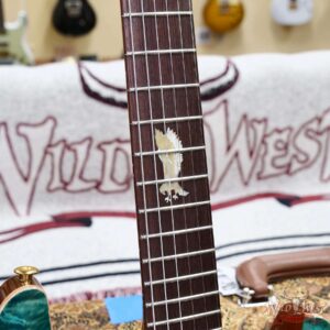 Paul Reed Smith PRS Private Stock # 11320 Custom 24 Piezo Stoptail Burl Maple Top Madagascar Rosewood Fingerboard Bahamian Blue 7.95 lbs - Image 8