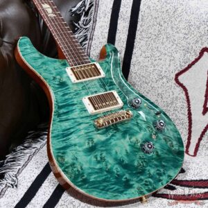 Paul Reed Smith PRS Private Stock # 11320 Custom 24 Piezo Stoptail Burl Maple Top Madagascar Rosewood Fingerboard Bahamian Blue 7.95 lbs - Image 9