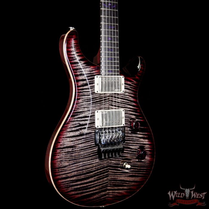 PRS PS4605 Private Stock “Vampire Floyd” Flame Custom 24 Ebony Fretboard Charcoal Purple Smoke Burst - Image 4