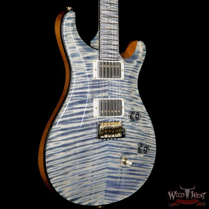 PRS Private Stock PS6151 Flame Custom 24 Stained Flame Maple Neck and Fretboard Triple Faded Indigo - Image 4