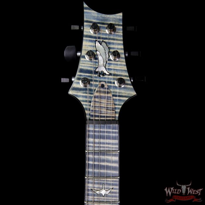 PRS Private Stock PS6151 Flame Custom 24 Stained Flame Maple Neck and Fretboard Triple Faded Indigo - Image 8