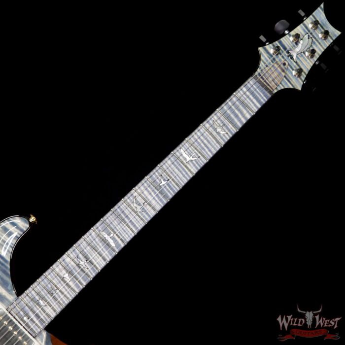 PRS Private Stock PS6151 Flame Custom 24 Stained Flame Maple Neck and Fretboard Triple Faded Indigo - Image 9