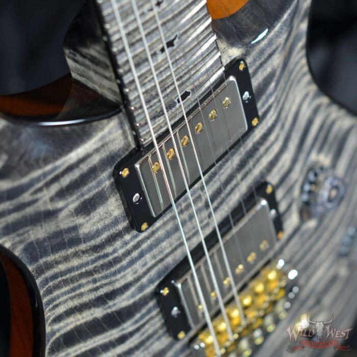 PRS Private Stock 6153 Custom 24 Flame Maple Top Neck & Fretboard Charcoal - Image 5