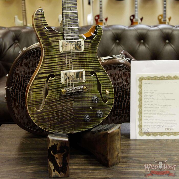 PRS Private Stock PS6701 Hollowbody II Piezo HBII Flame Maple Top Back Neck & Fretboard Joker Purple - Image 14