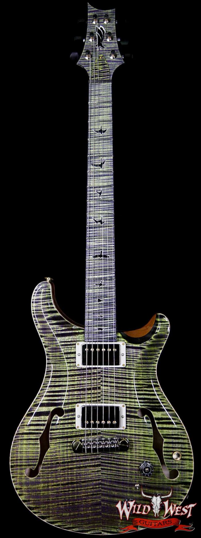 PRS Private Stock PS6701 Hollowbody II Piezo HBII Flame Maple Top Back Neck & Fretboard Joker Purple - Image 1
