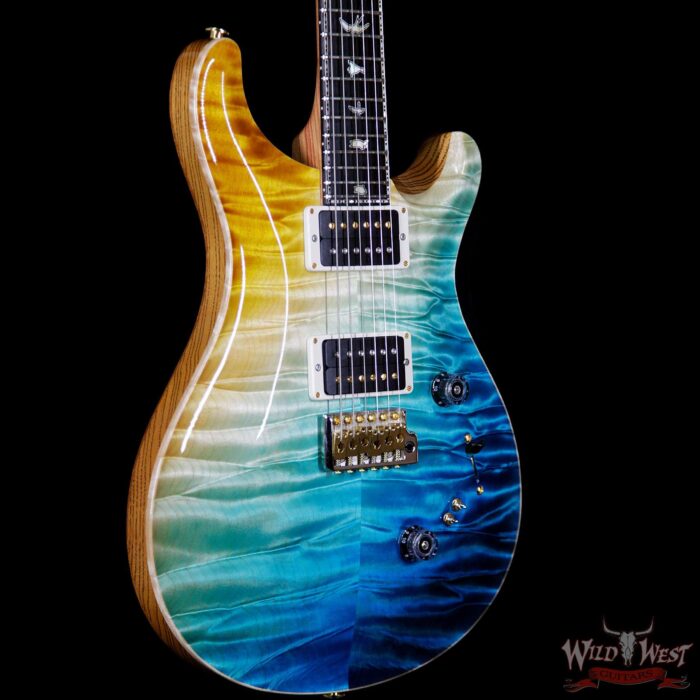 PRS Private Stock 7048 Custom 24/08 Quilt Top Swamp Ash Sapele Back Tulip Neck Beach Cross Fade - Image 4