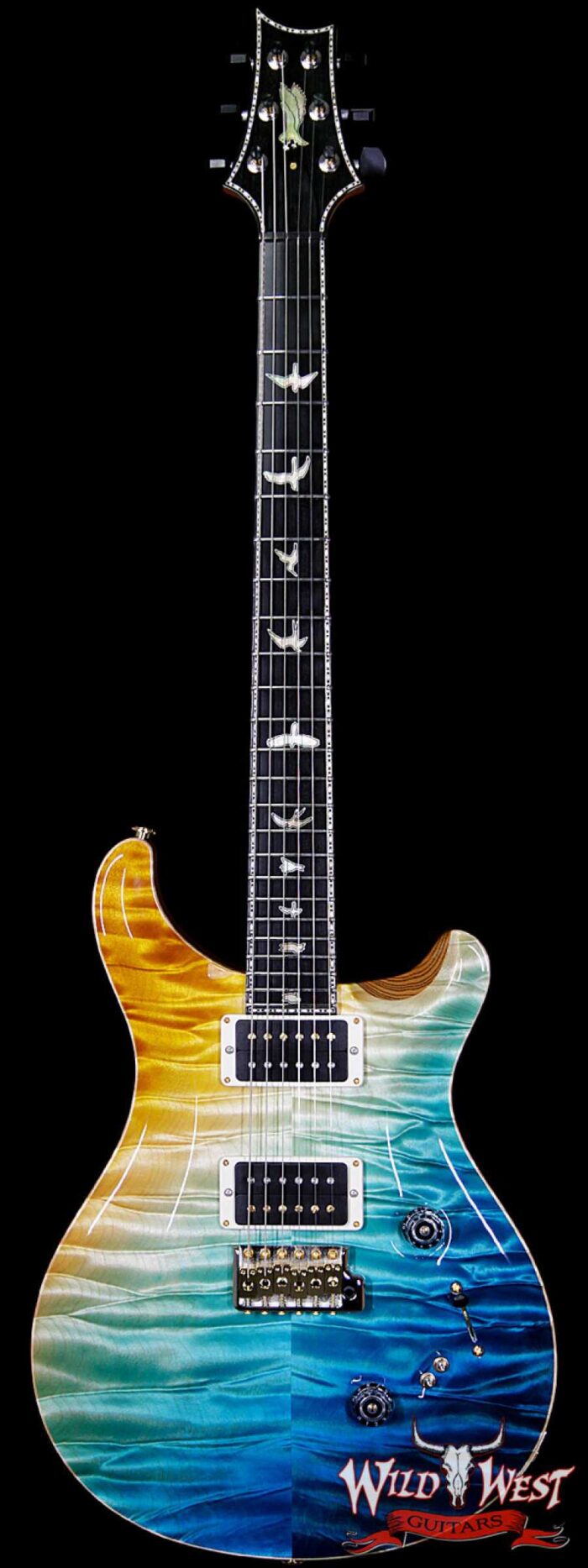 PRS Private Stock 7048 Custom 24/08 Quilt Top Swamp Ash Sapele Back Tulip Neck Beach Cross Fade - Image 1