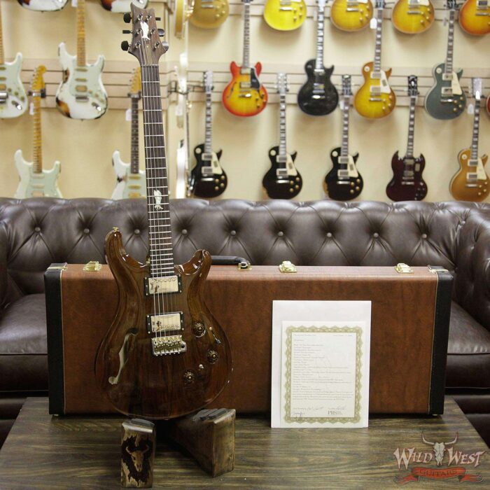 PRS Private Stock #7169 Custom 24 Piezo Semi-Hollow Brazilian Rosewood Top & Board Flame Maple Neck Natural - Image 9