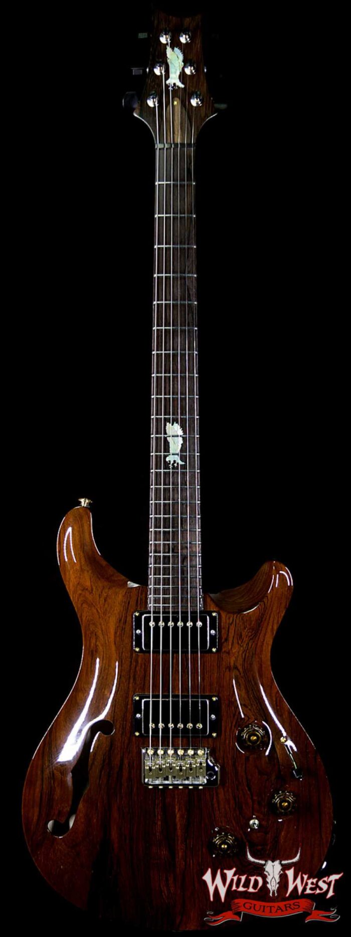 PRS Private Stock #7169 Custom 24 Piezo Semi-Hollow Brazilian Rosewood Top & Board Flame Maple Neck Natural - Image 1