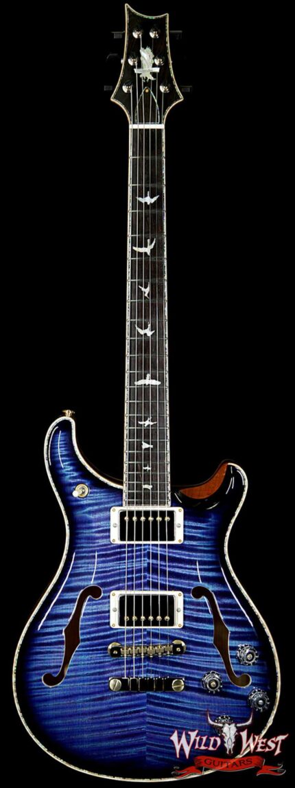 PRS Private Stock #7240 Limited Edition Hollowbody II McCarty 594 Flame Mahogany Neck Aqua Violet Smoked Burst