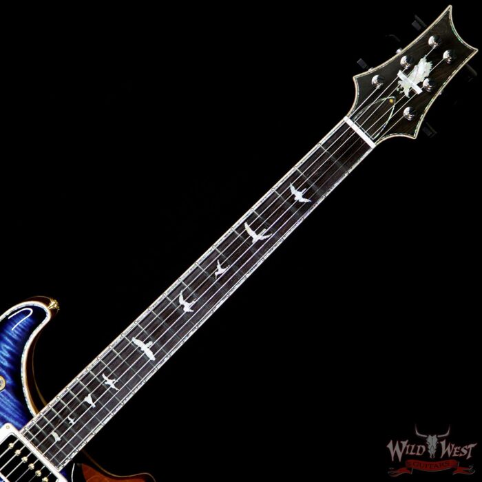 PRS Private Stock #7240 Limited Edition Hollowbody II McCarty 594 Flame Mahogany Neck Aqua Violet Smoked Burst - Image 9
