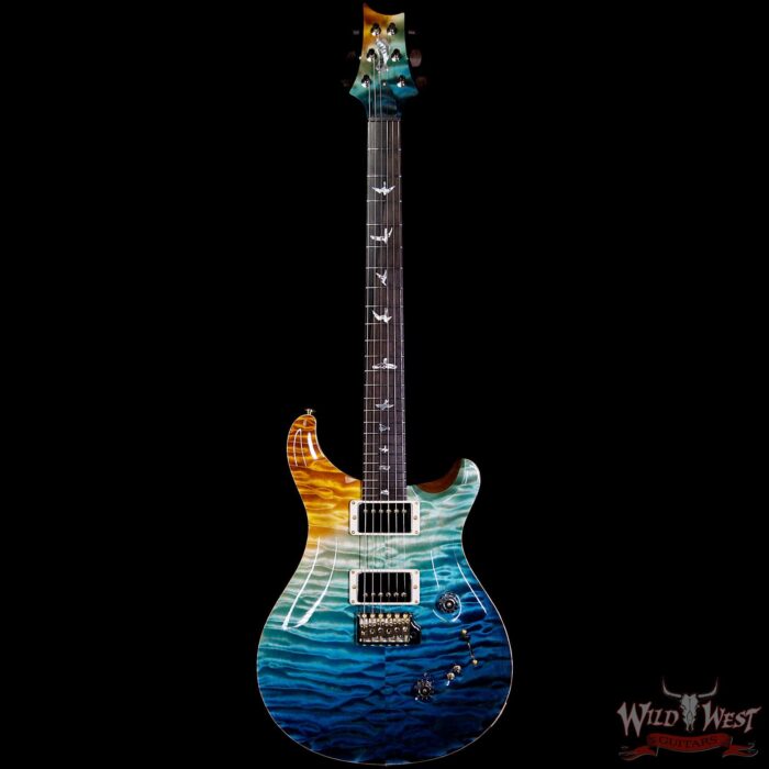 PRS Private Stock #7472 Custom 24-08 Quilt Top & Back Brazilian Rosewood Neck Beach Cross Fade - Image 4