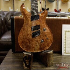 PRS Private Stock #7476 Custom 24 7-String Fanned Fret Redwood Burl Top Brazilian Rosewood Board Natural - Image 13