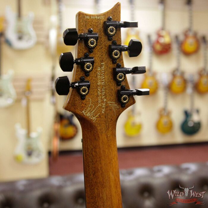 PRS Private Stock #7476 Custom 24 7-String Fanned Fret Redwood Burl Top Brazilian Rosewood Board Natural - Image 10