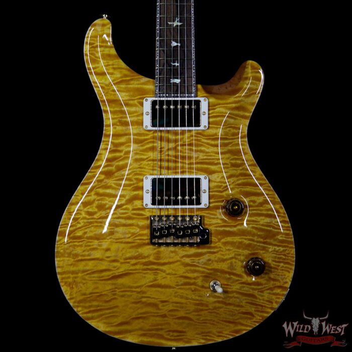 PRS Private Stock #7478 Violin II 1-Piece Quilt Maple Top Madrone Burl Back Ziricote Neck & Board Honey Gold - Image 3