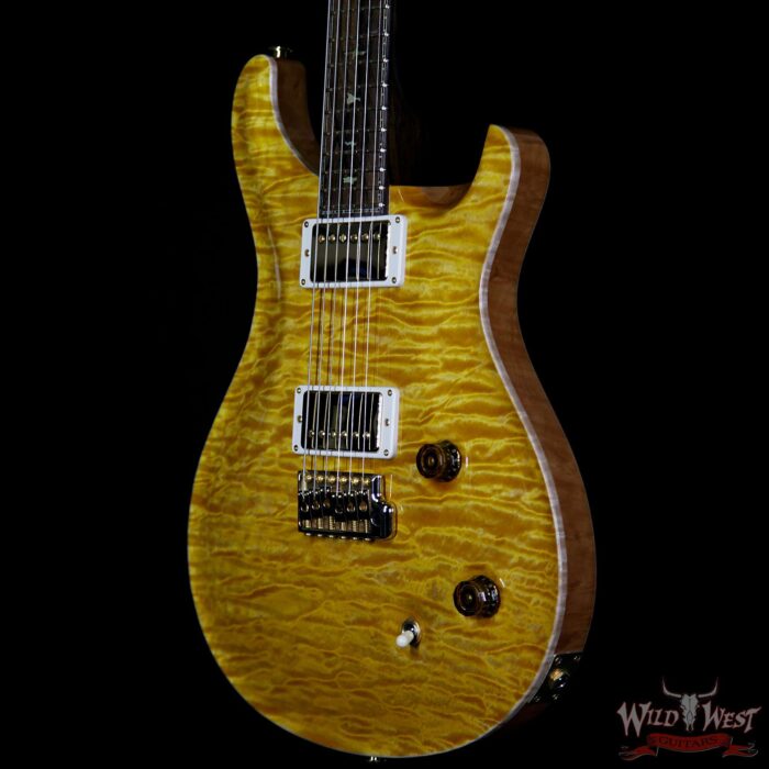 PRS Private Stock #7478 Violin II 1-Piece Quilt Maple Top Madrone Burl Back Ziricote Neck & Board Honey Gold - Image 2