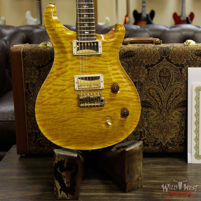PRS Private Stock #7478 Violin II 1-Piece Quilt Maple Top Madrone Burl Back Ziricote Neck & Board Honey Gold - Image 13