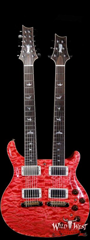 PRS Private Stock #7827 Doubleneck McCarty 594 Semi-Hollow Piezo Brazilian Rosewood Board Salmon