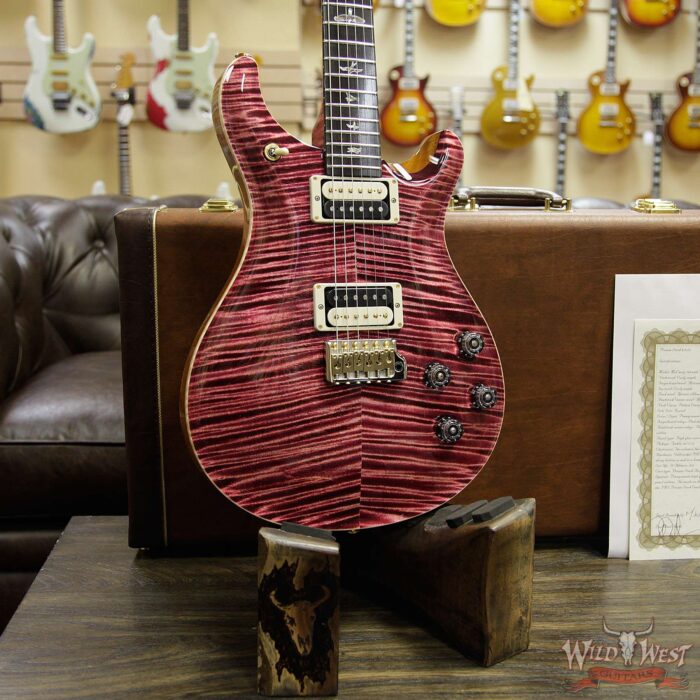 PRS Private Stock #8127 McCarty 594 Tremolo Flame Maple Neck African Blackwood Fingerboard Pomegranate - Image 12