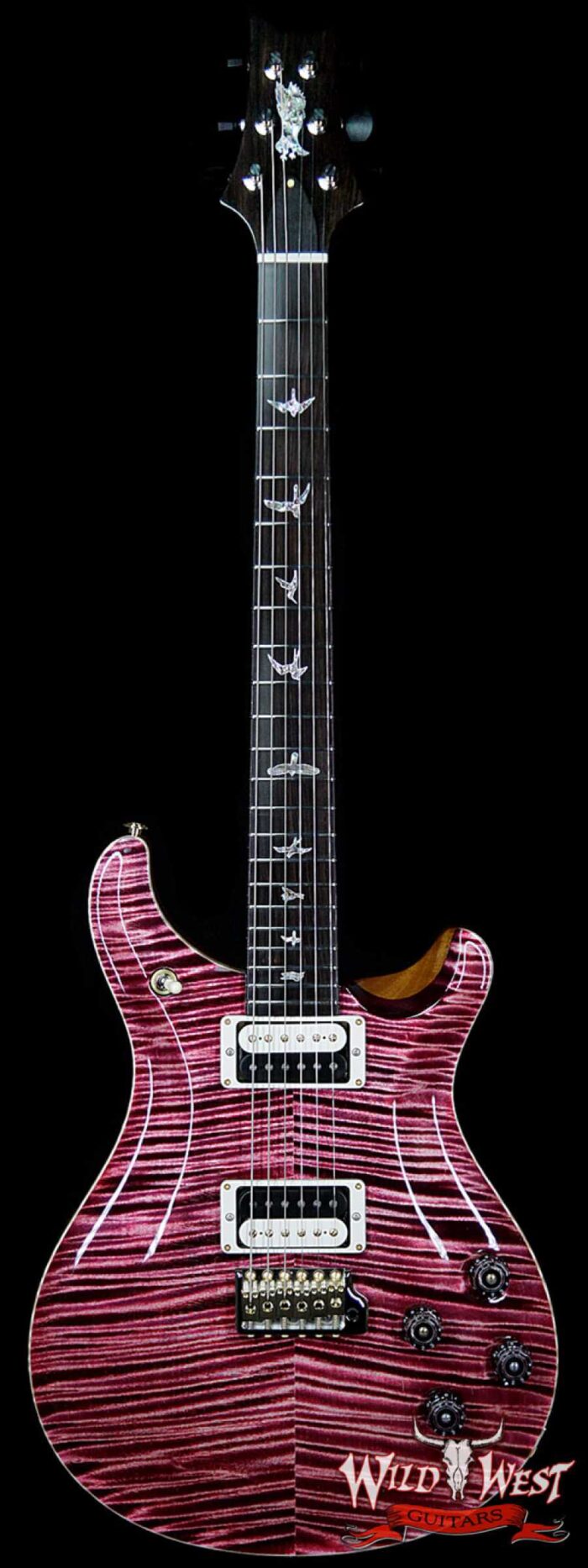 PRS Private Stock #8127 McCarty 594 Tremolo Flame Maple Neck African Blackwood Fingerboard Pomegranate - Image 1