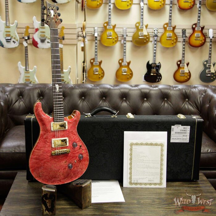 PRS Private Stock #8131 Custom 24 Piezo P24 Roasted Flame Maple Neck Brazilian Rosewood Board Bonnie Pink - Image 12