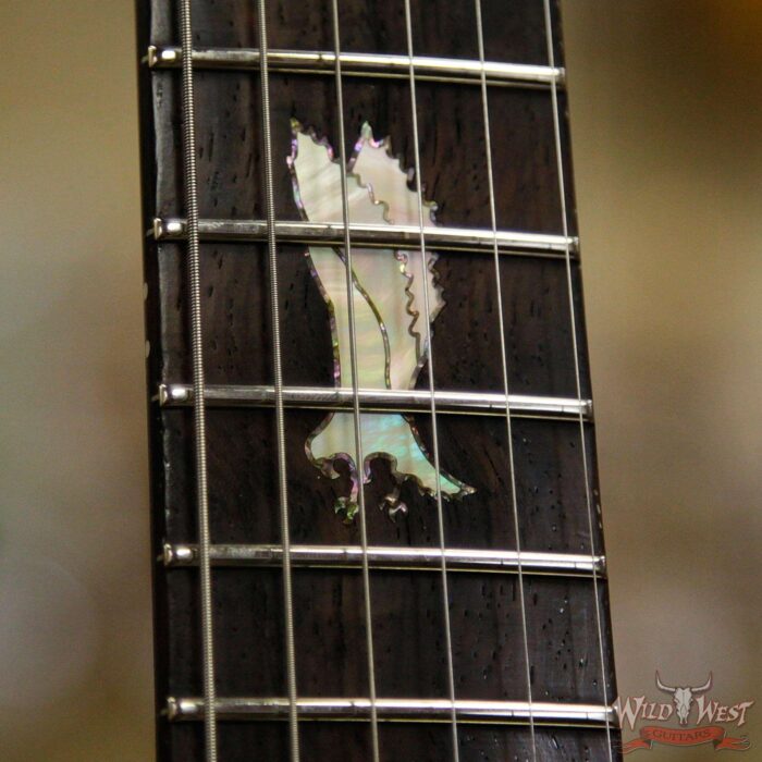 PRS Private Stock #8131 Custom 24 Piezo P24 Roasted Flame Maple Neck Brazilian Rosewood Board Bonnie Pink - Image 9