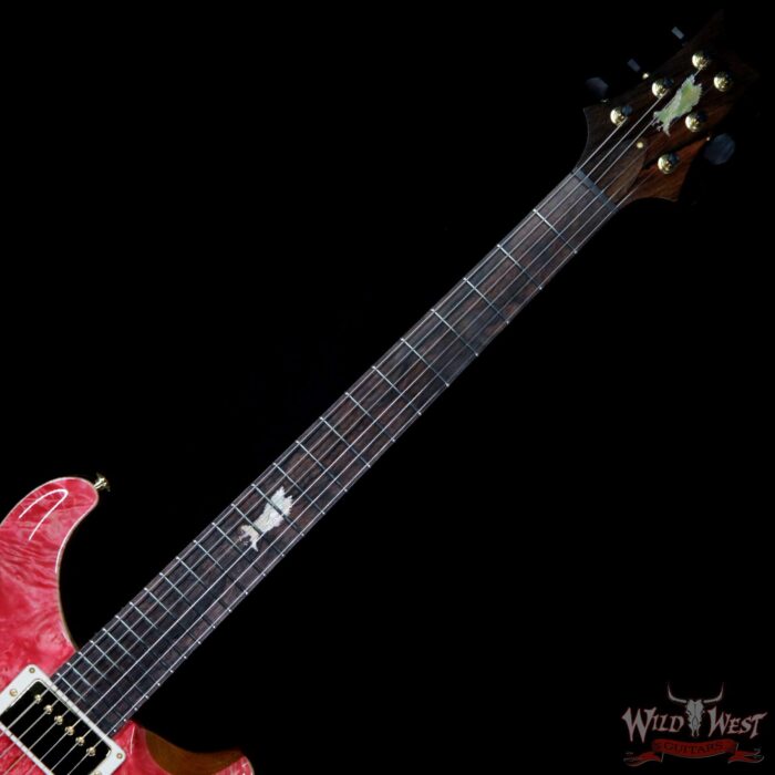 PRS Private Stock #8131 Custom 24 Piezo P24 Roasted Flame Maple Neck Brazilian Rosewood Board Bonnie Pink - Image 8