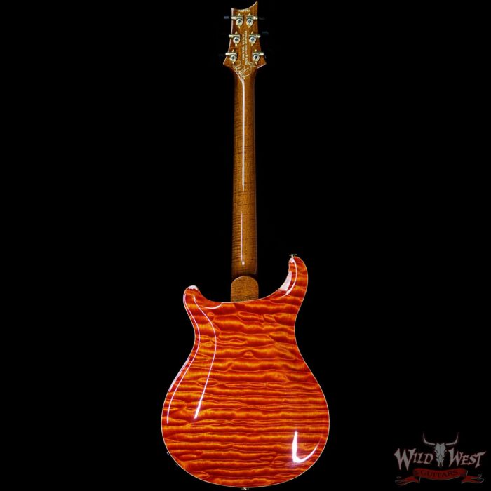PRS Private Stock #8134 Hollowbody II Piezo Quilted Maple Top & Back Brazilian Rosewood Board Santana Orange - Image 5