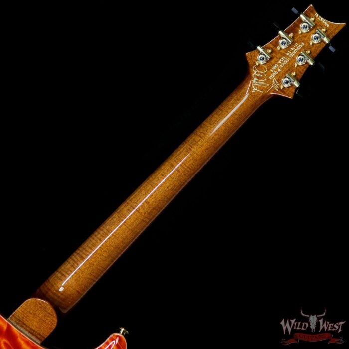 PRS Private Stock #8134 Hollowbody II Piezo Quilted Maple Top & Back Brazilian Rosewood Board Santana Orange - Image 10