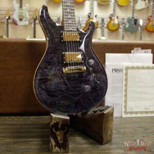 PRS Private Stock #8135 Custom 24 Stoptail Burl Maple Top Brazilian Rosewood Board Aqua Violet - Image 12