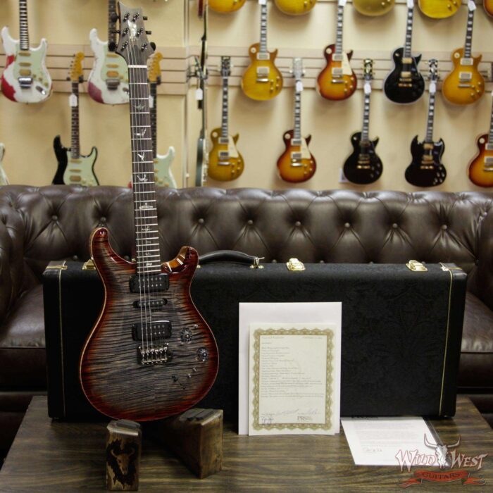 PRS Private Stock Modern Eagle V Limited Brazilian Rosewood Fingerboard Charcoal Cherry Burst - Image 11